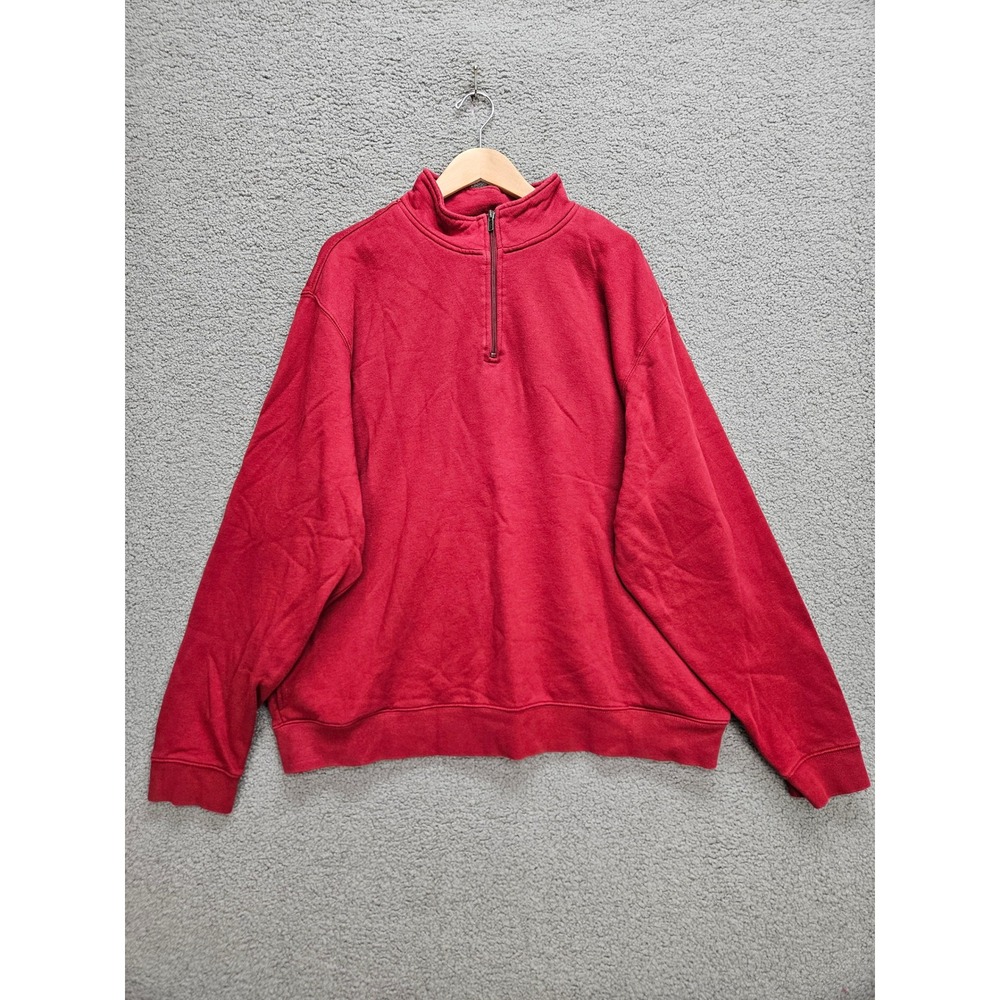 L.L.Bean Quarter Zip XXL Red Fleece Gorpcore Cabin Outdoor Preppy Heritage Mens